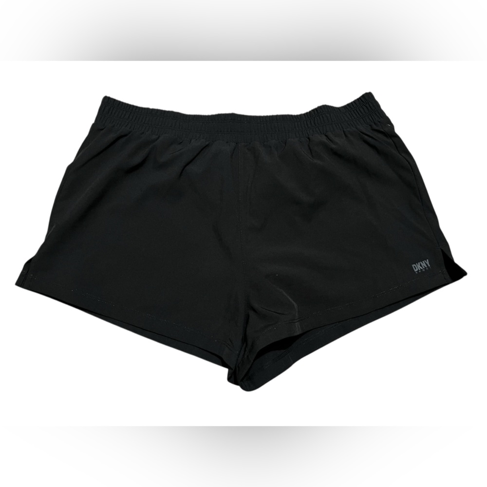 DKNY sport women’s layered built in compression Black Performance‎ Shorts large